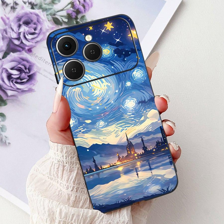 For Tecno Spark 40 Spark40 C Phone Case TPU Shell Luxury  Painted Soft Silicone Coque For Tecno Spark40C Spark 40C Back Cover