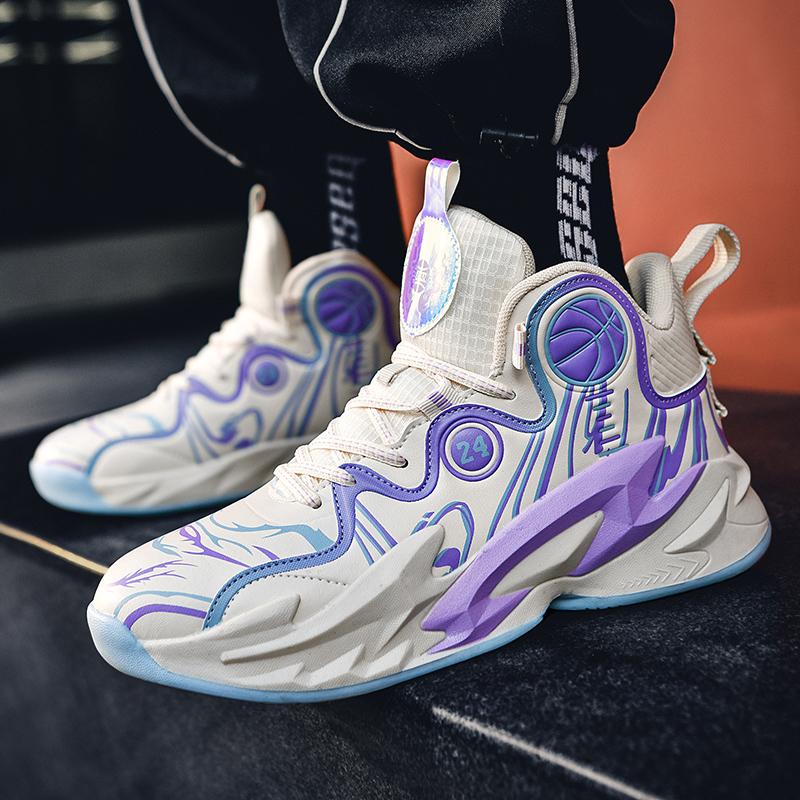 Summer Color Men's Basketball Shoes Cushion Anti Slip Sports Shoes Fitness Training Shoes Male Basketball Boots Basket Sneakers