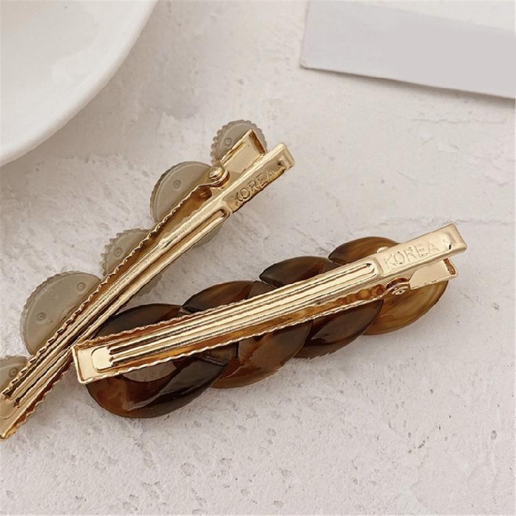 Elegant Chain Barrettes Delicate Pearls Hair Clip for Women Girls Fashionable Hair Ornament Sweet Hairpin