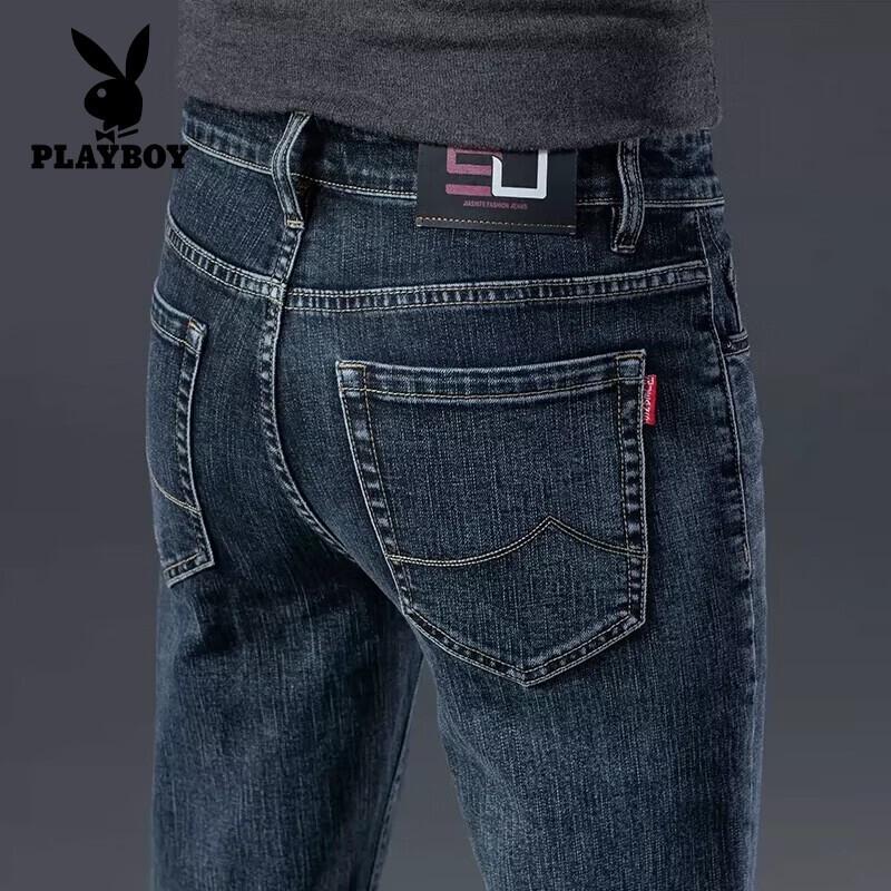 PLAYBOY Men's Casual Slim-Fit Straight Leg Jeans