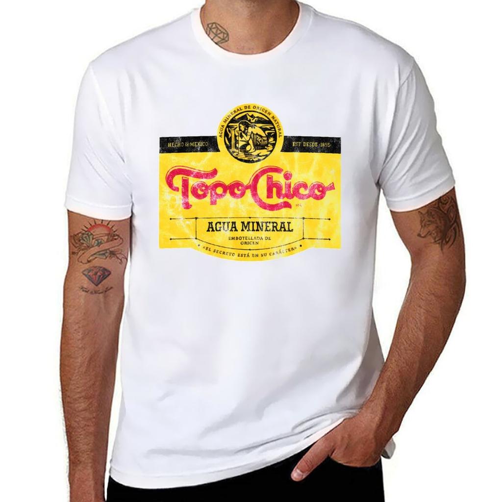 Topo Chico Agua Mineral Worn And Washed Logo (Sparkling Mineral Water) Tshirt Big And Tall Short Sleeve Tee