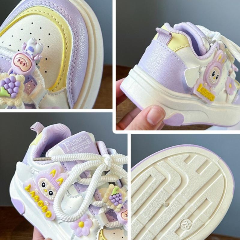 Girls' Cute Cartoon Sports Shoes with Soft Soles and Super Cute Casual Shoes for Children with Thick Soles
