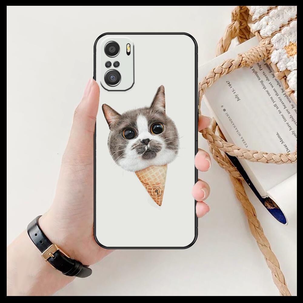 

Забавный мультяшный кот для Xiaomi Redmi Note 10S 10 9T 9S 9 8T 8 7S 7 6 5A 5 Pro Max мягкий черный чехол для телефона Redmi note 10 Pro