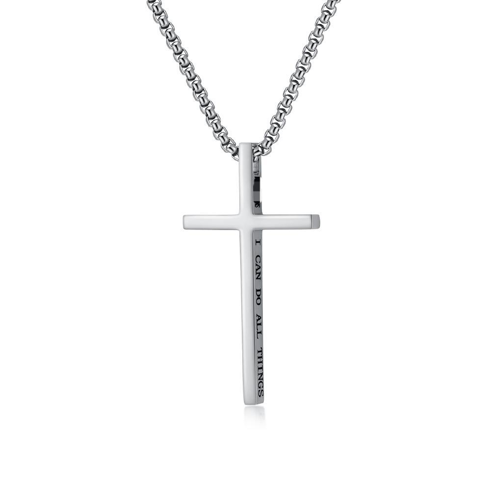 European and American Cross Necklace, Gender-neutral Cross Pendant, Non-fading Jewelry 2026 60CM
