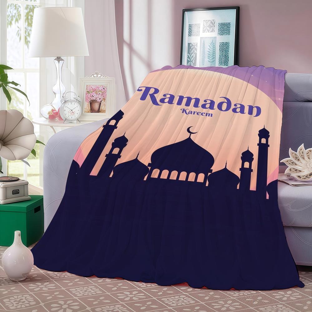 Islam Muslim R-Ramadan Kareen Blanket Soft and Skin Friendly For Couch Bed Napping Bedspread All Seasons Comforter