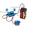 DIYmall SG90 9g Micro Servo 180° Analog Servo + 3CH Digital Multi-Servo Tester + 4-Cell AA Battery Holder Case 6V