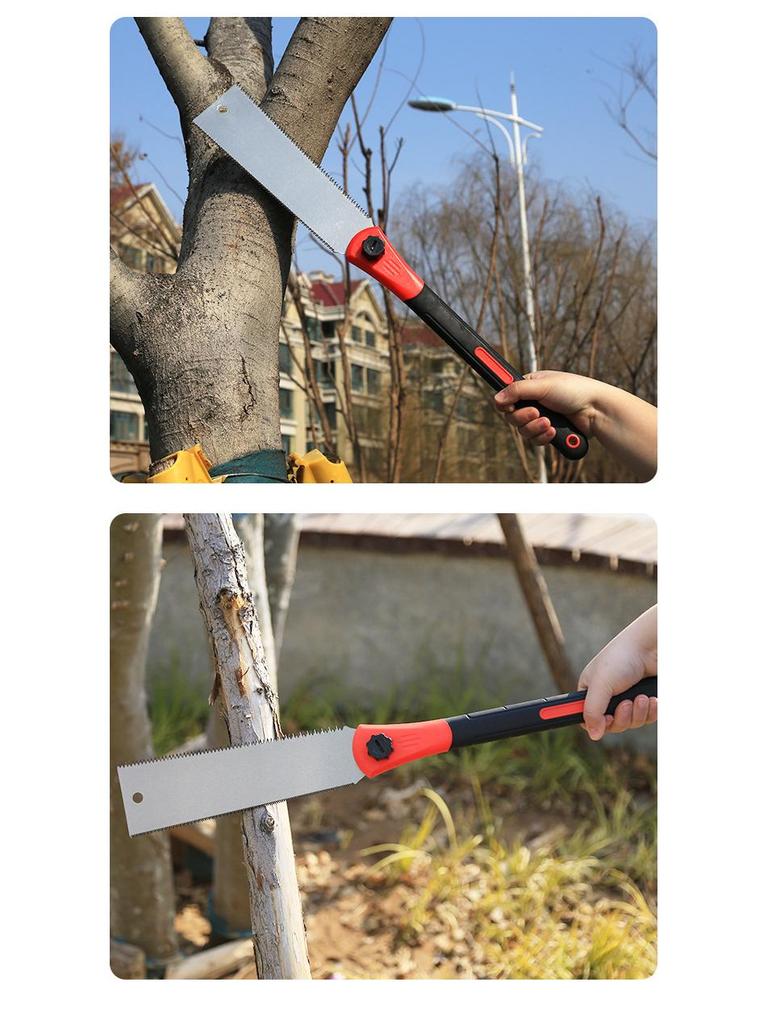 Two-Color Handle Double-Sided Garden Saw for Tree Cutting
