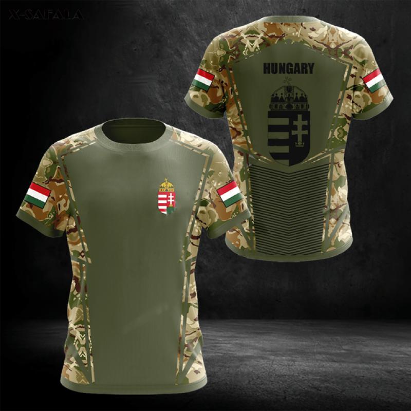 Potisk maďarské vlajky Pánské tričko vysoké kvality s krátkým rukávem Módní trička s kulatým výstřihem Street Harajuku Trička Retro nadměrné velikosti