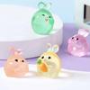 Glow-in-the-Dark Chubby Rabbit Figurine - Miniature Car and Desktop Decoration