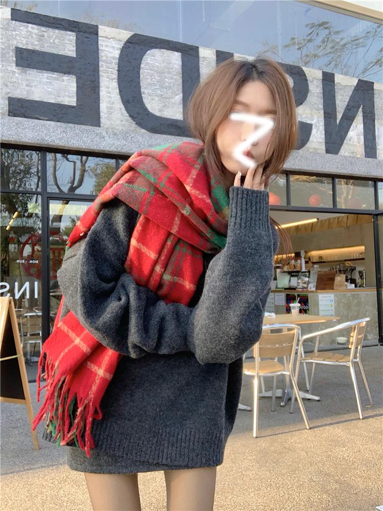 Cozy Gray Sweater & High Waist Midi Skirt Set - Soft Knit Pullover, Perfect for Autumn & Winter