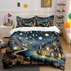 "Starry Night Fairy Tale Decor" Soft Comfortable Duvet Cover Bedding Set Included 1*Duvet Cover & 2*Pillowcases Gift