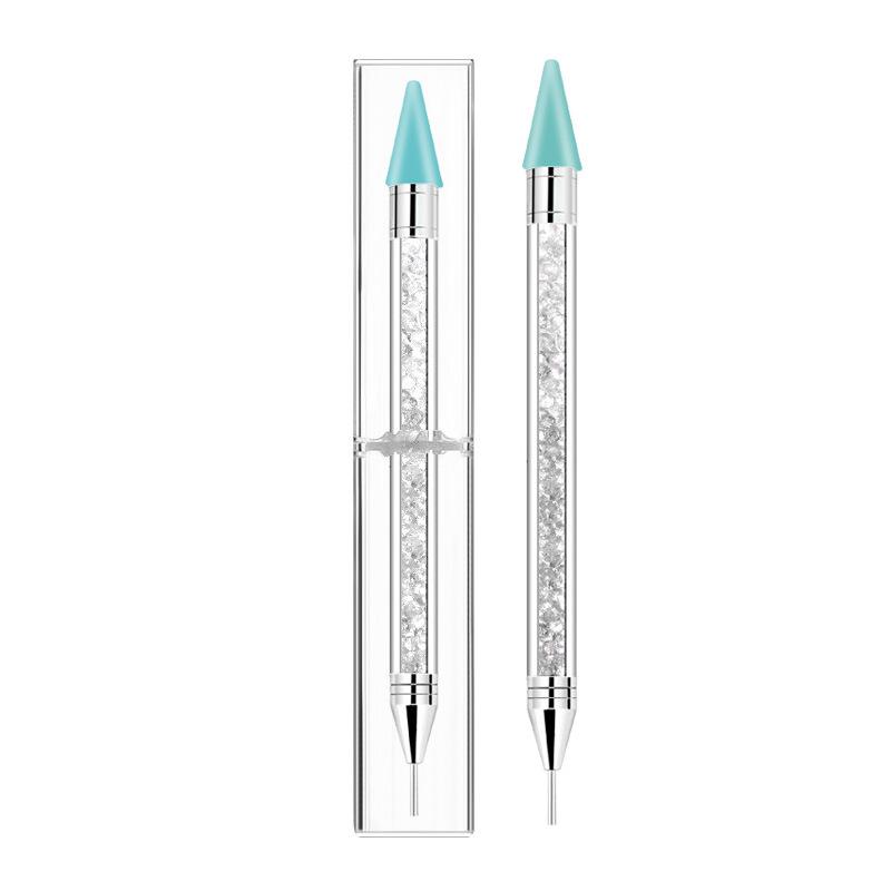 Nail Art Rhinestone Suction Double-Ended Crayon with Diamond Pen Holder: Multi-functional Tool for Easy Rhinestone Application and Removal