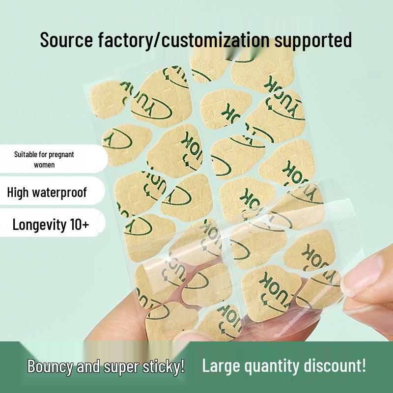 

Jelly Gel Nail Stickers - 24 Waterproof Transparent Double-Sided Tape Pieces