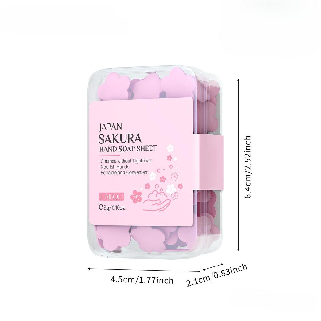 Disposable Soap Tablets - Portable Soap Sheets - Suitable for Students and Children To Carry Around - Mini Petal-shaped Hand-washing Tablets
