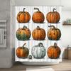 Künstlerischer Kürbis DuschvorhangDekorative Badezimmerartikel für die HerbstsaisonVerschiedene Größen verfügbar