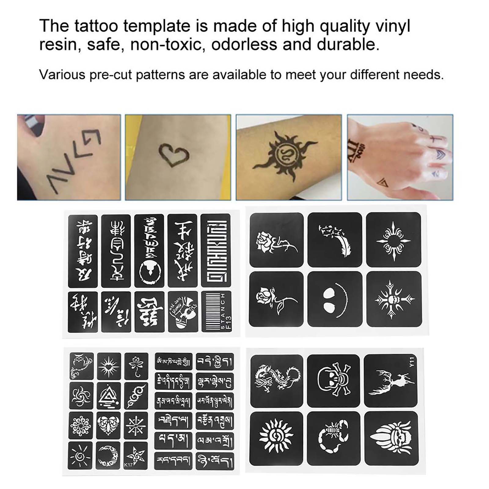 

Semi Permanent Small Tattoo Stencil Airbrush Temporary Templates