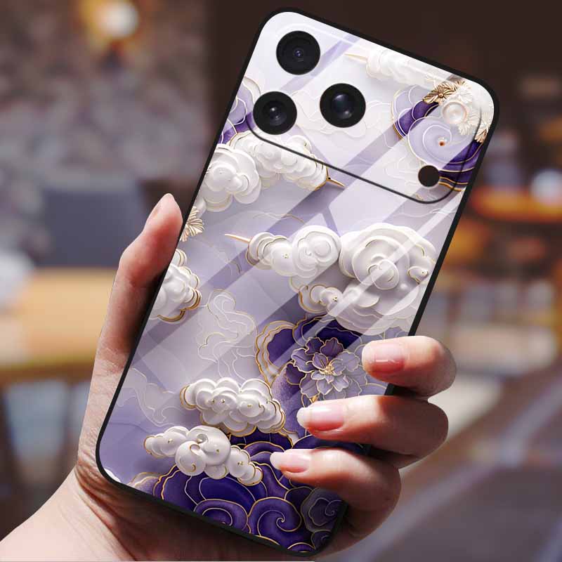 Phone Case for Iphone 17 Pro Max Iphone17 Air Tempered Glass Hard Back Cover Bumper 17pro Funda Cartoon Anime Fashion Pattern