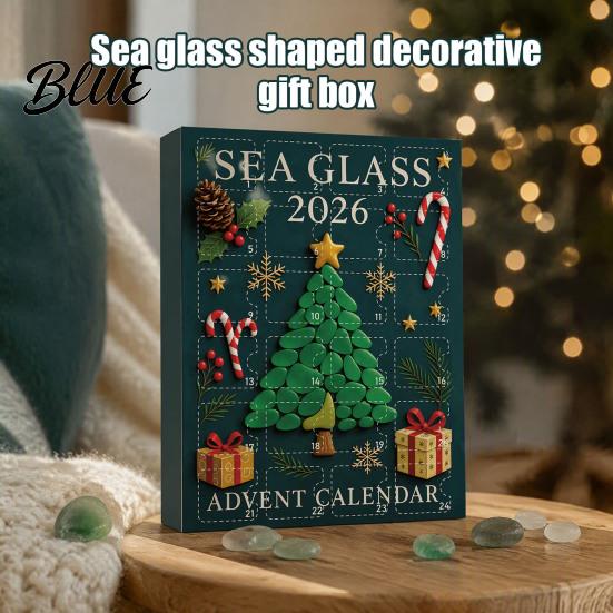 Winter Holiday Decorations Countdown Box Advent Calendar Glass Christmas 2026 Sea 24 Day with Gift