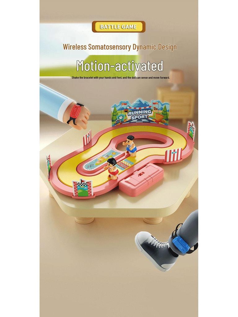 2025 Interactive Electric Racing Toy for Kids: Educational Two-Player Parent-Child Board Game