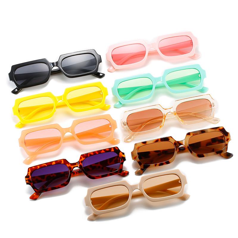 Polygonal Small Frame Sunglasses Candy-Colored Sunglasses Women'S Trend Glasses