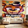 Custom Name Personalized Five Nights at Freddy's Print Tapestry, Wall Art Decor, Bedroom, Dorm, Apartment, LivingRoom, Party Backdrop, Gift for Birthd