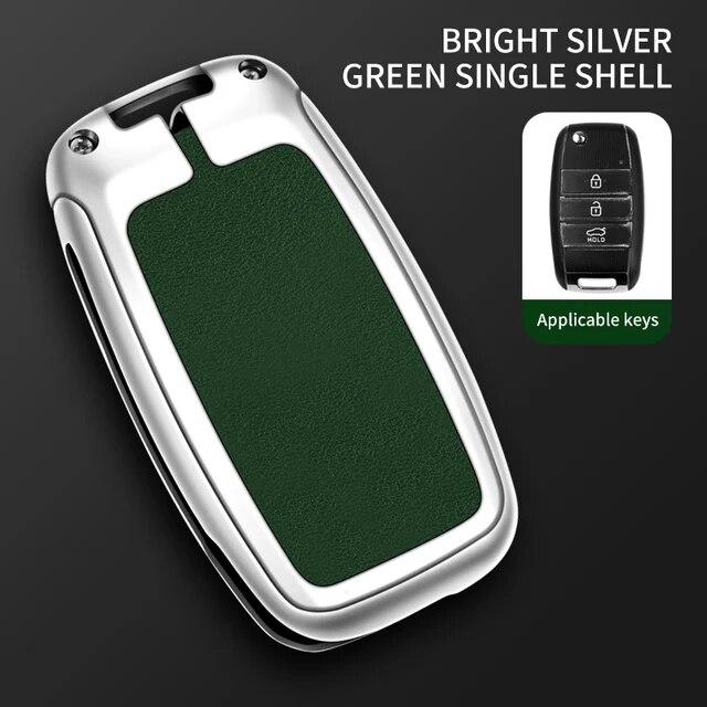 Kožený kryt pouzdra na klíče ze zinkové slitiny pro KIA RIO 3 K2 K3 K4 K5 Sportege Picanto Optima Soul Ceed Sorento Forte Stinger Cerato