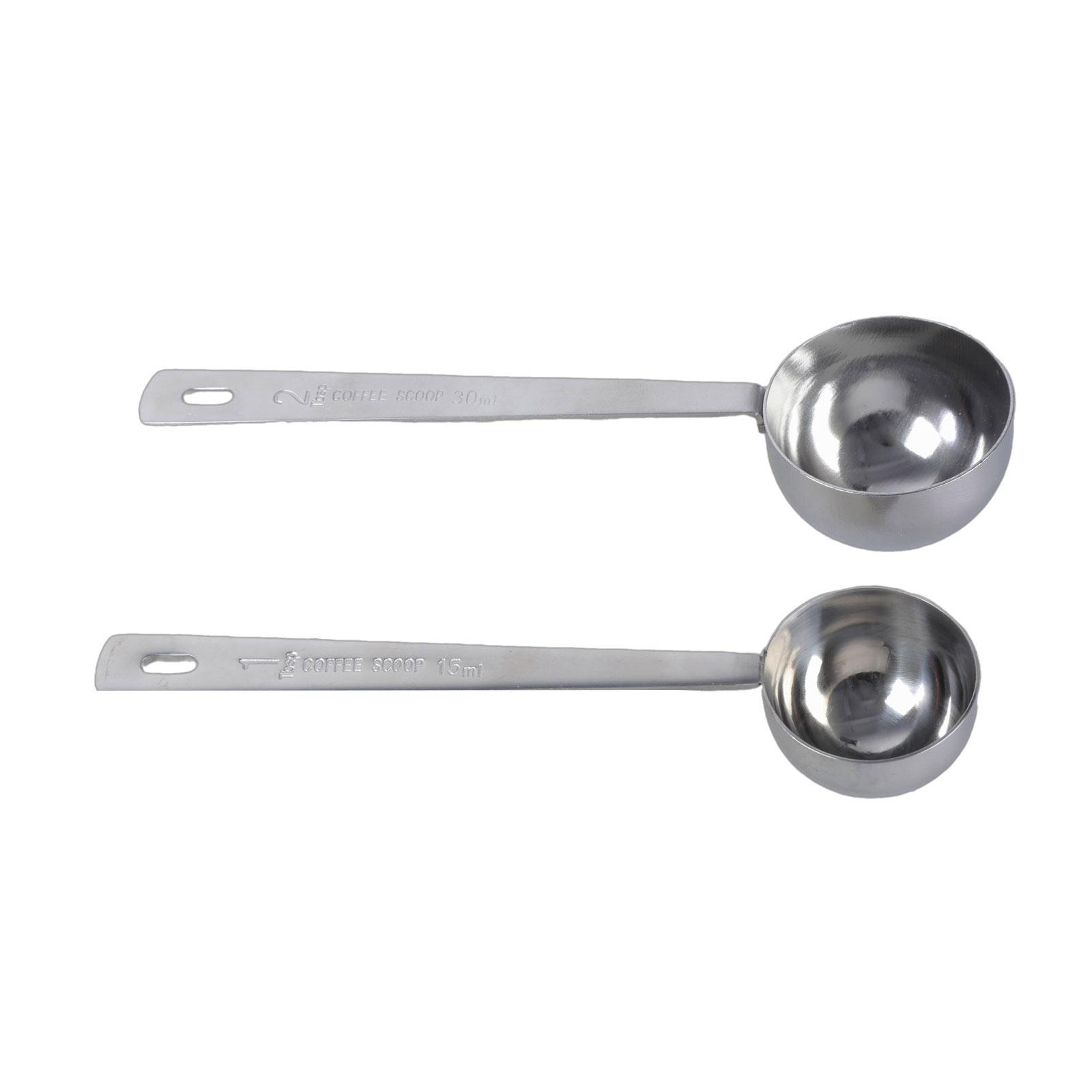 

2Pieces 304Stainless Steel Measuring Spoons Long Handled Measuring Cups Measuring Tool for Cooking and Baking Needs