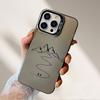 Mountain line pattern phone case suitable for iPhone 17 16 15 14 13 12 11 Pro/Max/Plus anti drop and shockproof back cover