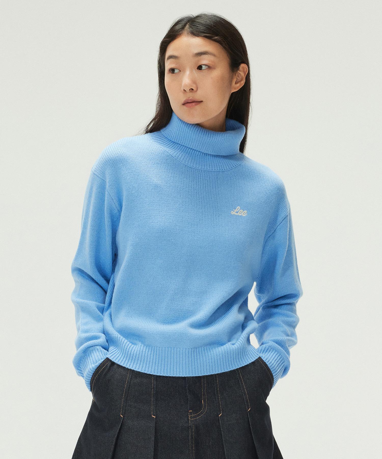 Lee Women S Turtleneck Knit Sky Blue S