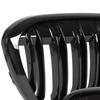 BMW X1 F48 15-19 Grilles Between the Headlights (kidneys) Left + Right Set BLACK GLOSSY DOUBLE BAR