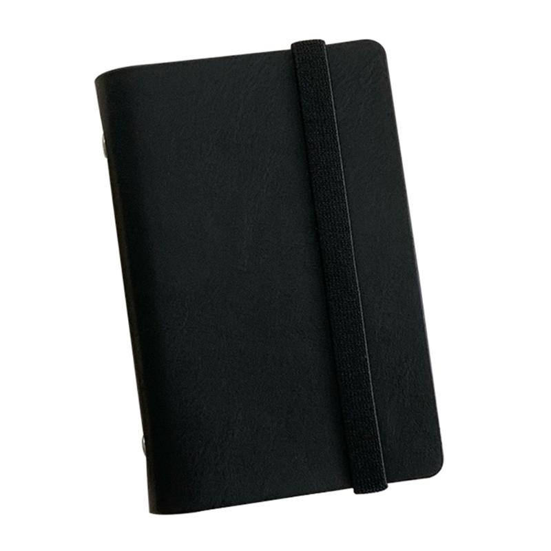 Leather 5 Rings Binder with Inner Pocket Elastic Pen Slot Refillable 5 Rings Budget Binder for Notebook Refill Paper 1