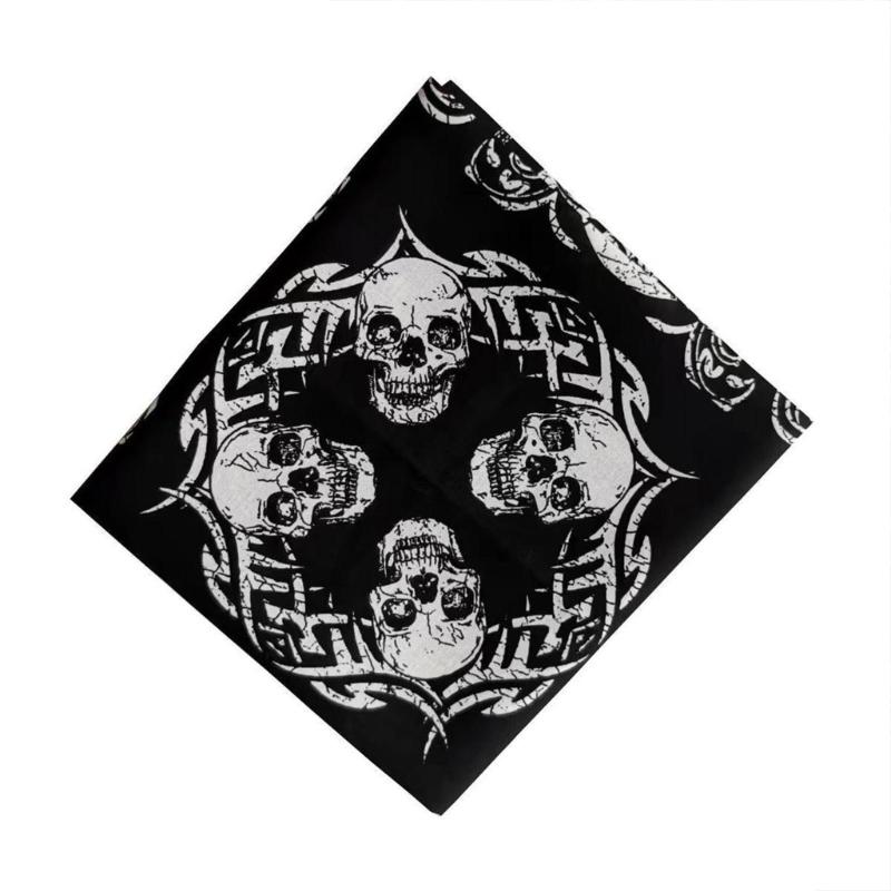 Foulard Multiuso con Stampa Teschio per Street Dance Copricapo con Stampa Digitale per Attività all'Aperto Ciclismo Escursionismo Foulard