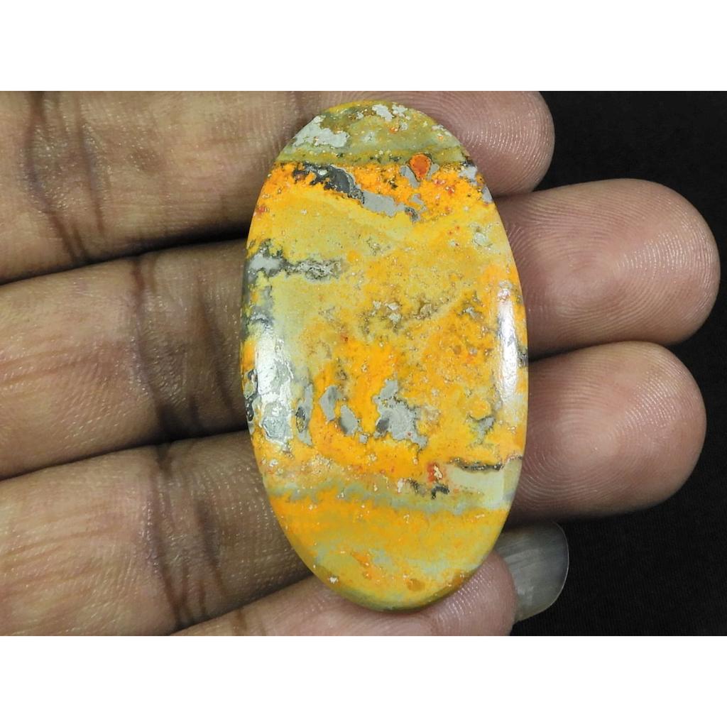 57Cts. Natural Bumble Bee Jasper Oval Cabochon Loose Gemstone 26X48X05 MM D-105