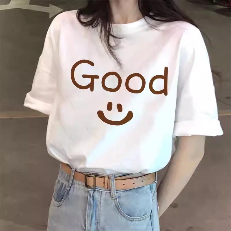 

Женская белая футболка с короткими рукавами и правым плечом. Женский летний новый свободный топ для похудения из чистого хлопка с нишевым дизайном. 3XL