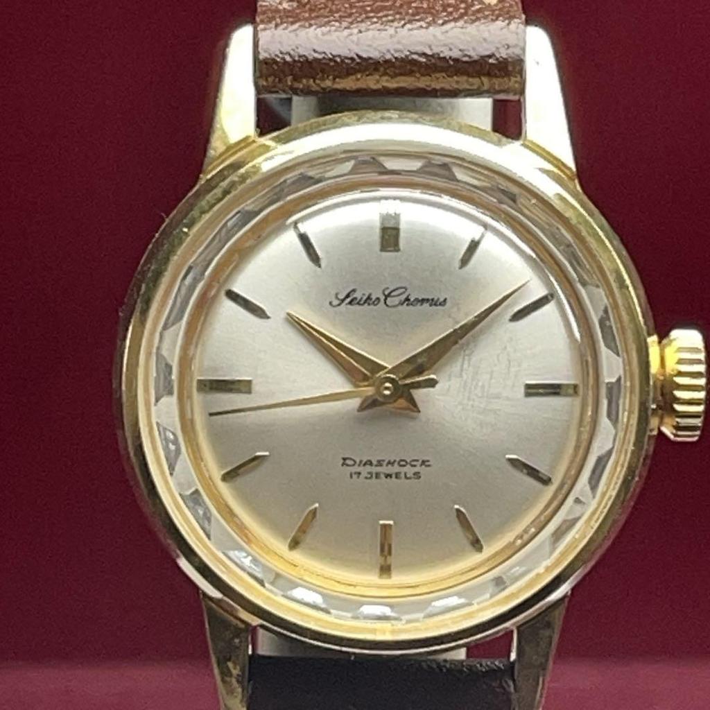 [USED] 1960s Seiko Chorus, genuine crown, hand-wound, 17 jewels, made in Japan