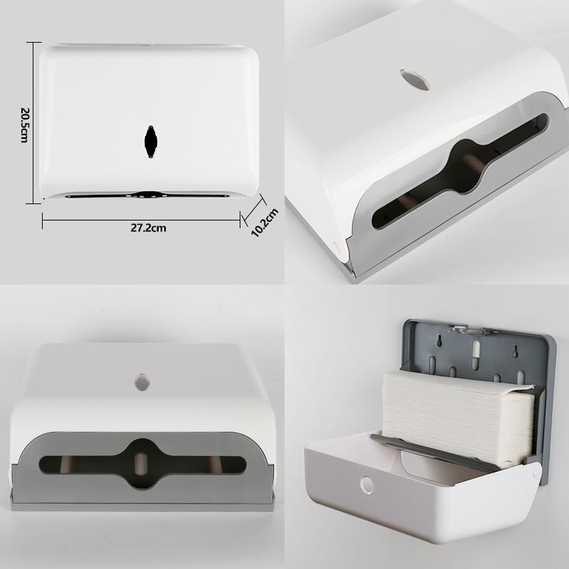 Cutie de șervețele Suport pentru prosoape de hârtie montat pe perete Dozator de prosoape neperforat pentru toaletă de bucătărie Suport pentru prosoape de hârtie pentru baie