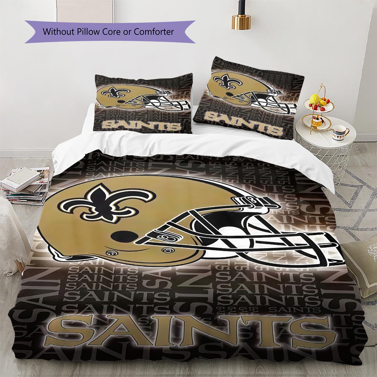 New Orleans Saints Logo Raksta Gultasveļas