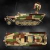 Militärischer Krieg Welt 2 MOC 1267 Teile Sd.Kfz.251/20 Gepanzerter Halbkettenfahrzeug Set Bausteine WW2 Soldatenfiguren Steine Spielzeug Für Jungen Geschenk
