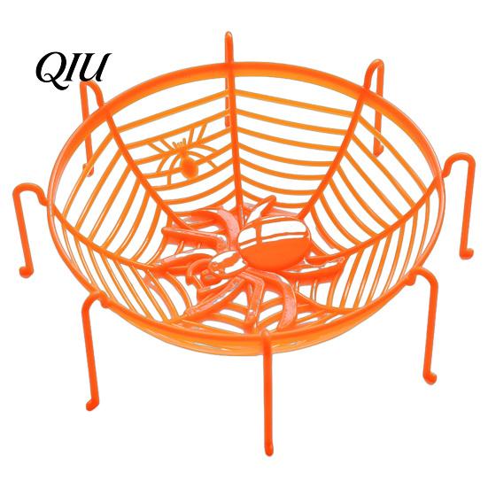 Halloween Feiertagsdekoration Spinnennetzkorb, Plastik Spinnennetz Design Obstschale, Süßigkeiten-Dekoteller oder Süßigkeitenbehälter für das Abendessen