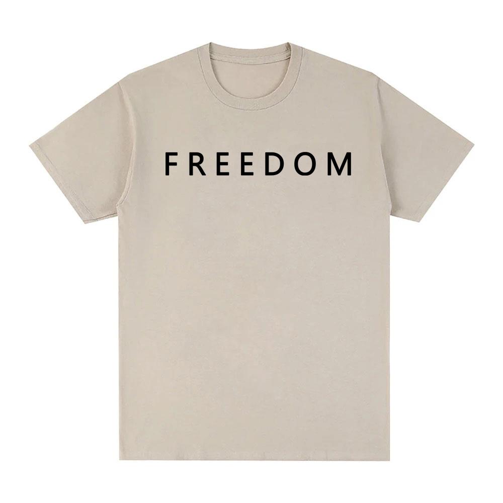 Freedom Charlie Kirk T-shirt High Quality 100%Cotton Loose Female/Male Tshirts Streetwear America American Fashion T Shirts