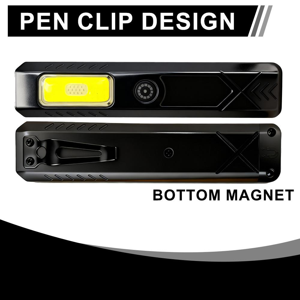 LED Keychain Flashlight Rechargeable 550LM Portable Mini Torch Pocket Lantern Flood Work Light With Magnet For Emergency