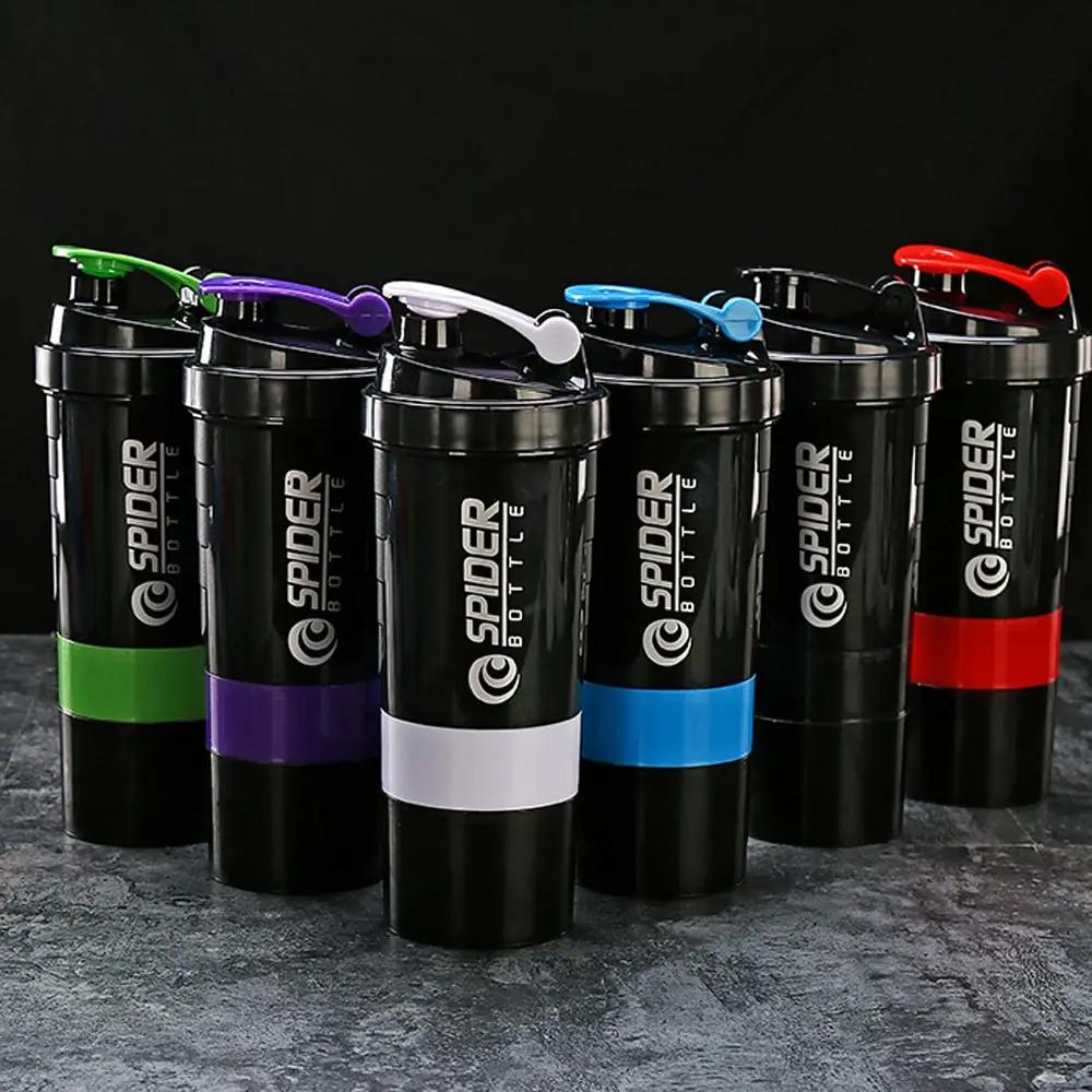 3-lags Shaker Proteinflaske Pulver Shake Cup Vannflaske med stor kapasitet Blandekopp Kroppsbyggingsøvelse blandeflaske