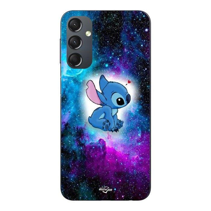 Cover per telefono - MANIACASE - Samsung Galaxy A05s - Silicone TPU - Flessibile - Stitch ohana colorato nero