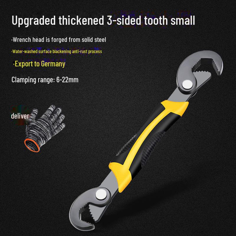 Arrizo Adjustable Multi-Purpose Wrench Set: Self-Tightening Pipe Clamp and Multi-Function Fast Pipe Wrench