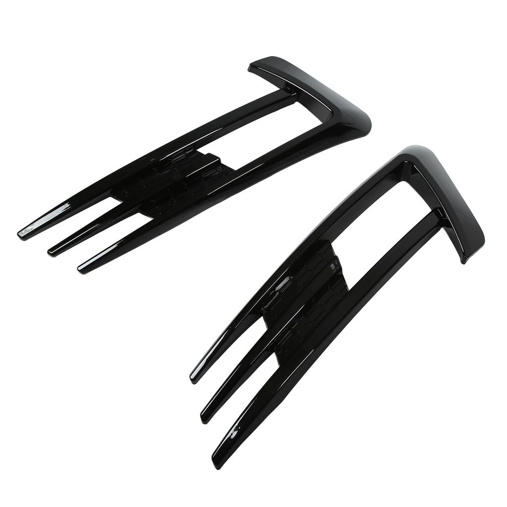 Glossy Black Front Fog Lamp Eyebrow Eyelid Cover Trim Replacement for MK7 2014‑ 2017