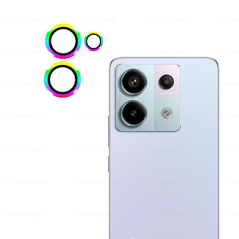 

Защитное стекло 3D для камеры Xiaomi Redmi Note 13 Pro 13Pro Plus 4G 5G HD, закаленное стекло, металлическое заднее кольцо Redmy Note13 Pro Redmy Note13 ProPlus