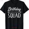 Birthday Squad Happy Unisex T Shirt Gift Presents Boy Girl Vintage Washed Soft Breathable Designer Clothes Unisex Versatile