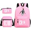 Set Zaino Scolastico Cristiano Ronaldo per Bambini Ragazzi Ragazze 15L Tessuto Oxford Borsa a Doppia Tracolla con Spallacci Imbottiti Traspiranti