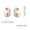 Simple and fashionable, bright-colored oil-dripping alloy stud earrings, geometric for daily commuting women