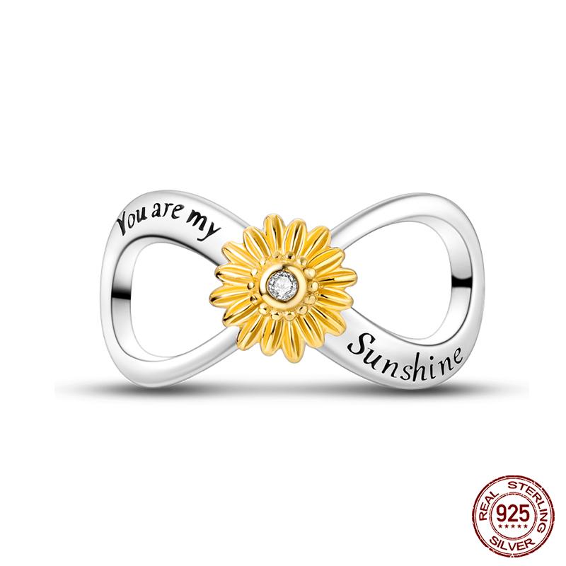 Copper Golden Series Star Moon Pyramid Sunflower Charms Beads Fit Qikaola Original Bracelet Luxury Diy Jewelry Gift